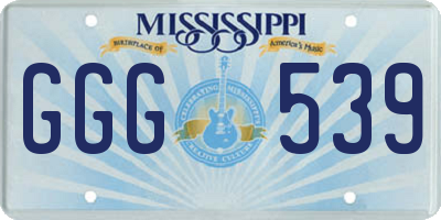 MS license plate GGG539