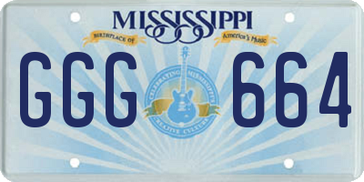 MS license plate GGG664