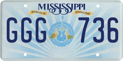 MS license plate GGG736
