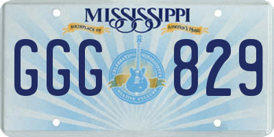MS license plate GGG829