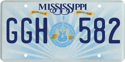 MS license plate GGH582