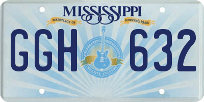 MS license plate GGH632