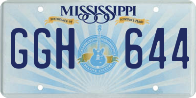 MS license plate GGH644