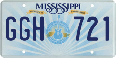 MS license plate GGH721