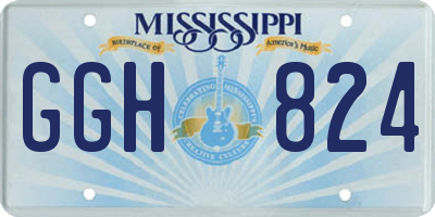 MS license plate GGH824