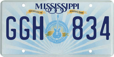 MS license plate GGH834