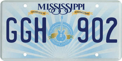 MS license plate GGH902