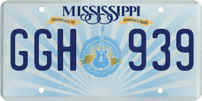 MS license plate GGH939
