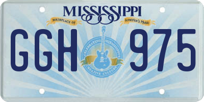 MS license plate GGH975