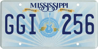 MS license plate GGI256