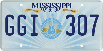 MS license plate GGI307