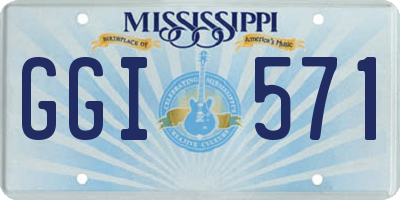 MS license plate GGI571