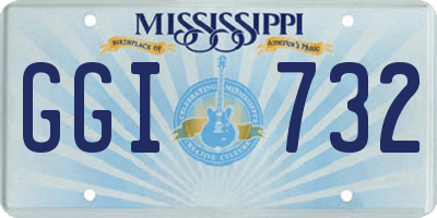 MS license plate GGI732