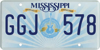 MS license plate GGJ578