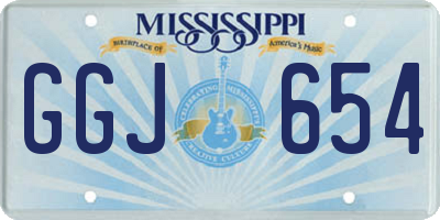 MS license plate GGJ654