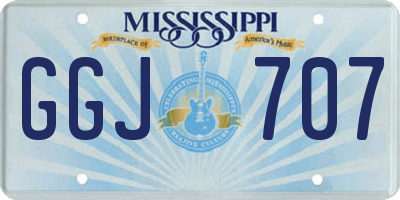 MS license plate GGJ707