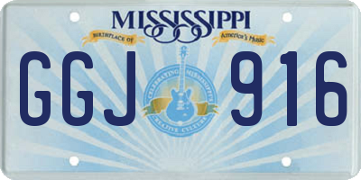 MS license plate GGJ916