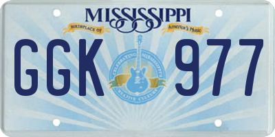 MS license plate GGK977
