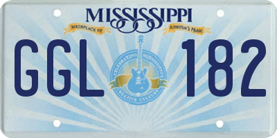 MS license plate GGL182