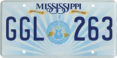 MS license plate GGL263
