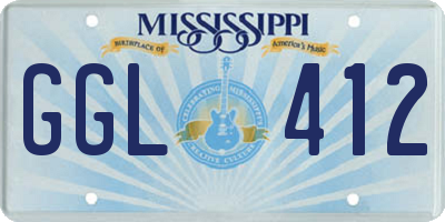 MS license plate GGL412