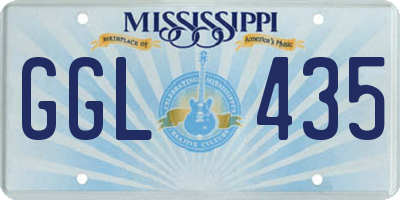 MS license plate GGL435