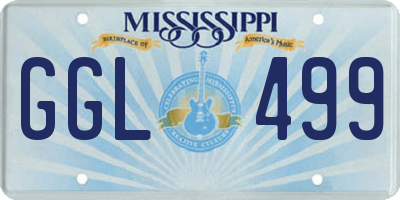 MS license plate GGL499