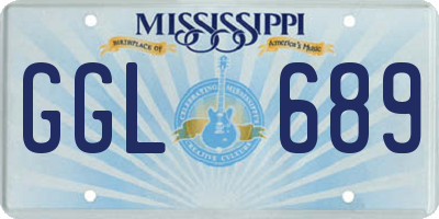 MS license plate GGL689