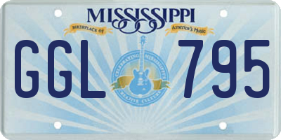 MS license plate GGL795