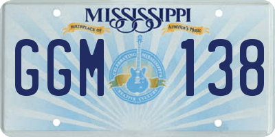 MS license plate GGM138
