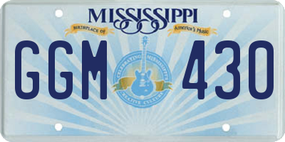 MS license plate GGM430
