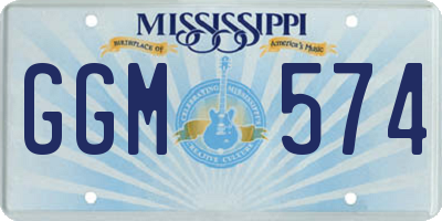 MS license plate GGM574