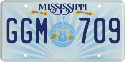MS license plate GGM709
