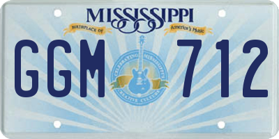 MS license plate GGM712