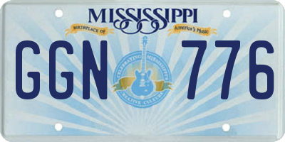 MS license plate GGN776