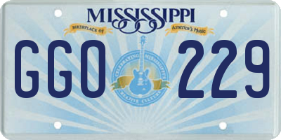 MS license plate GGO229
