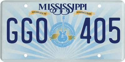 MS license plate GGO405