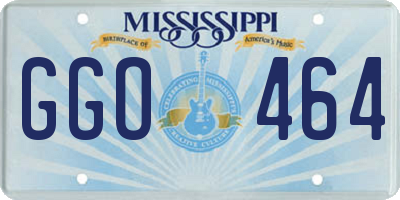 MS license plate GGO464