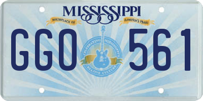 MS license plate GGO561