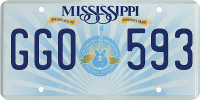 MS license plate GGO593