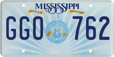 MS license plate GGO762