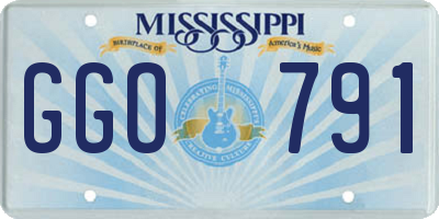 MS license plate GGO791