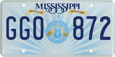 MS license plate GGO872