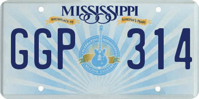 MS license plate GGP314