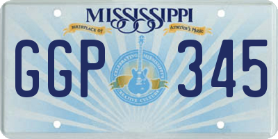 MS license plate GGP345
