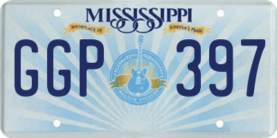 MS license plate GGP397
