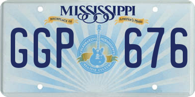 MS license plate GGP676