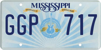 MS license plate GGP717