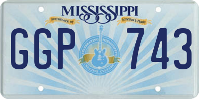 MS license plate GGP743