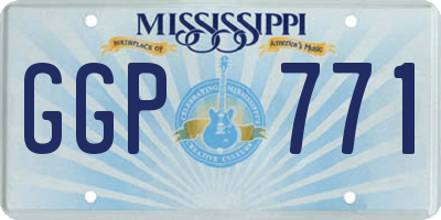 MS license plate GGP771